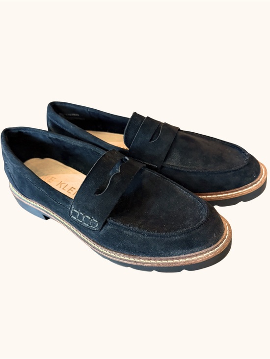 Anne Klein Shoes - Anne Klein Everly Black Suede Penny Loafers Size 8.5M